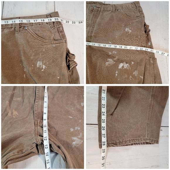 Dickies Brown Canvas Work Pants Painters Fashion Work Wear Men's Size 42 x 30 - Picture 16 of 16